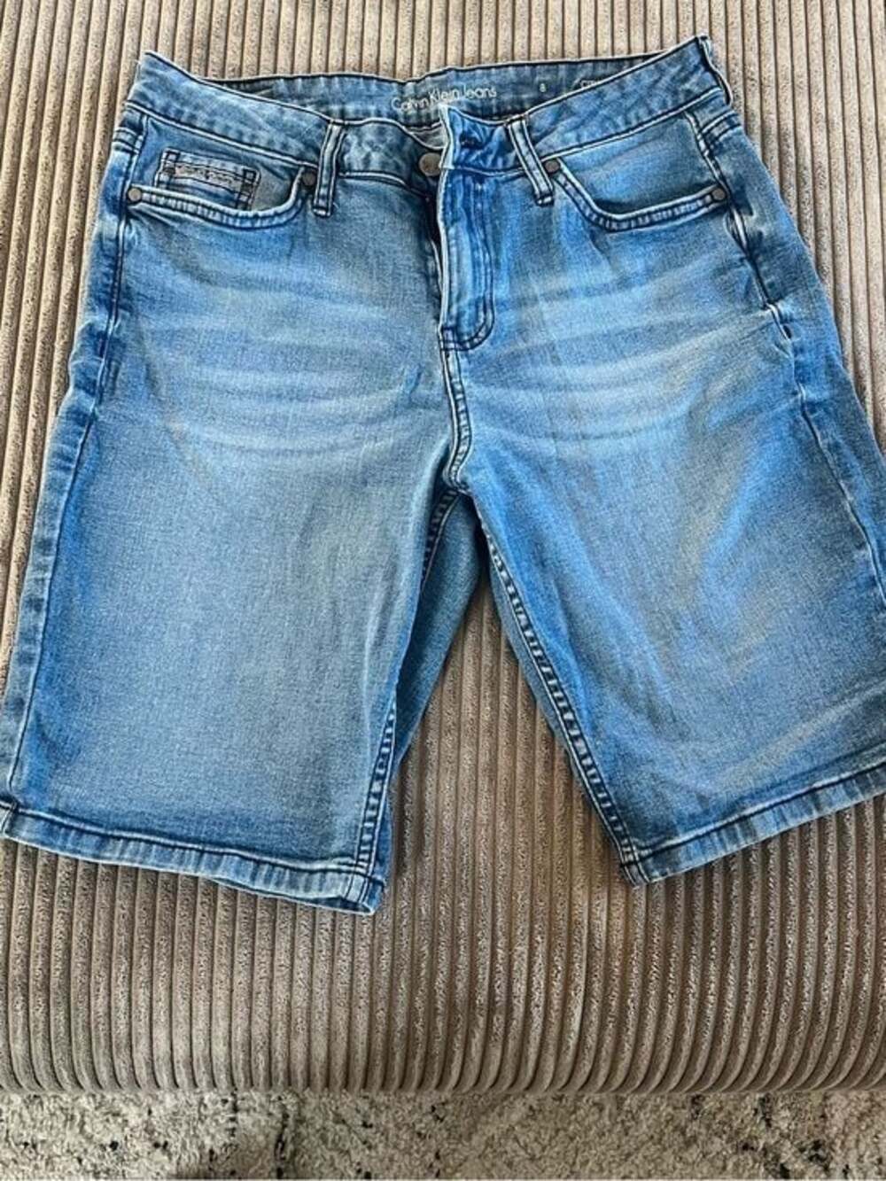 Calvin Klein Jeans Womens City Short Bermuda Denim Shorts